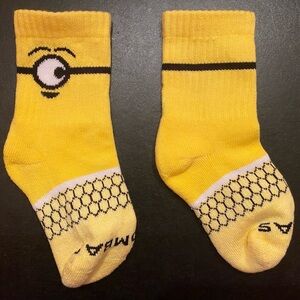 Bombas Junior Minions Socks Size J (8T-11T) NWOT